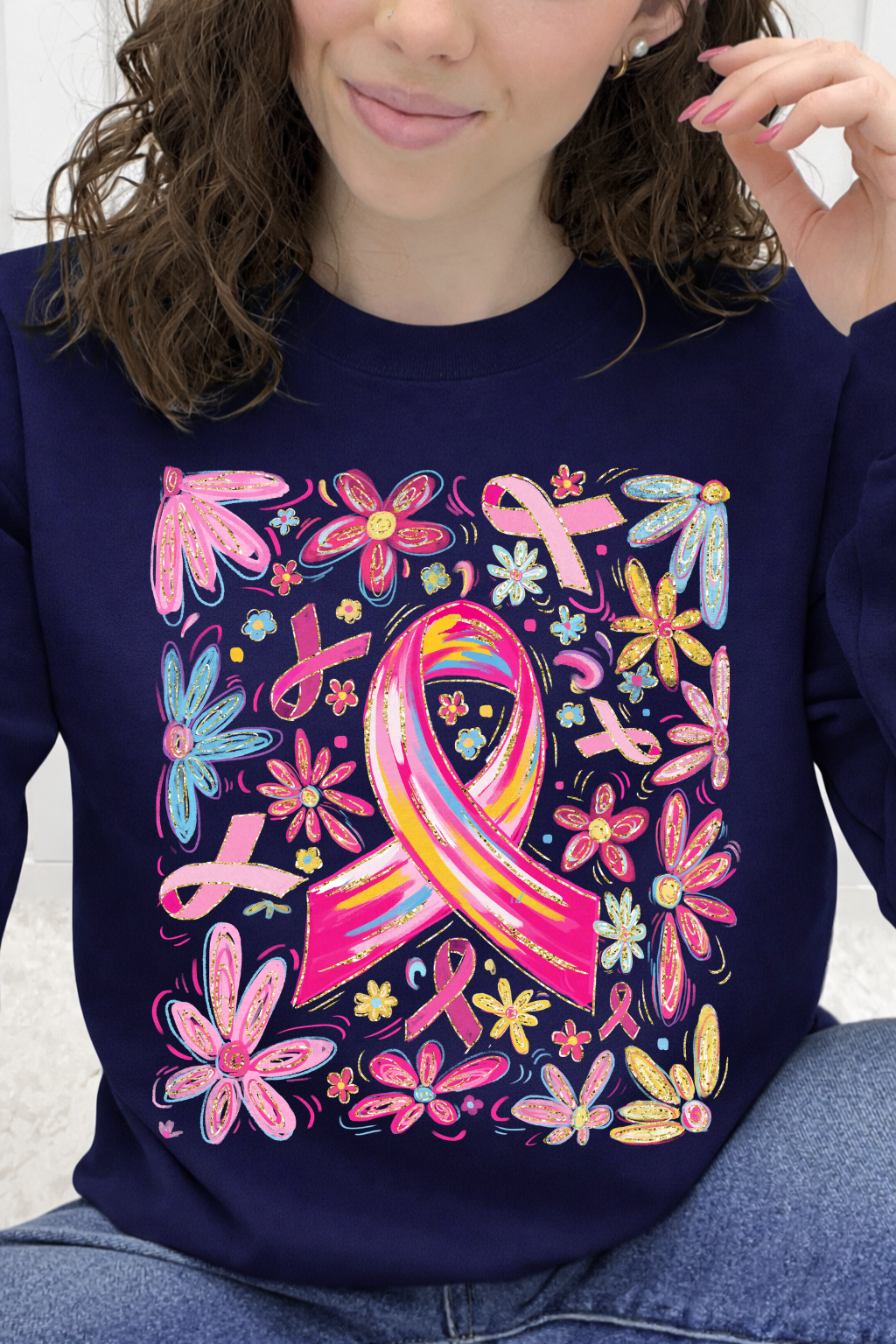 Painted Pink Ribbon & Daisies Graphic Collection