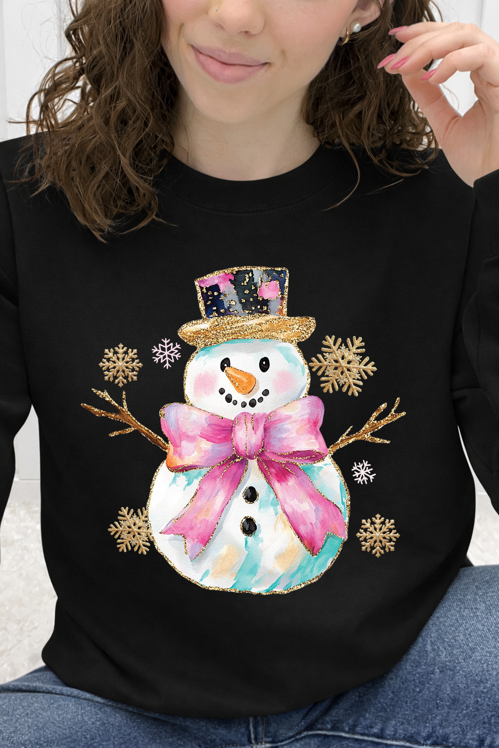 Pretty in Pink Snowman Graphic Collection