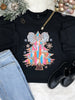 Watercolor Tree w/ Leopard Bow Graphic Sweatshirt