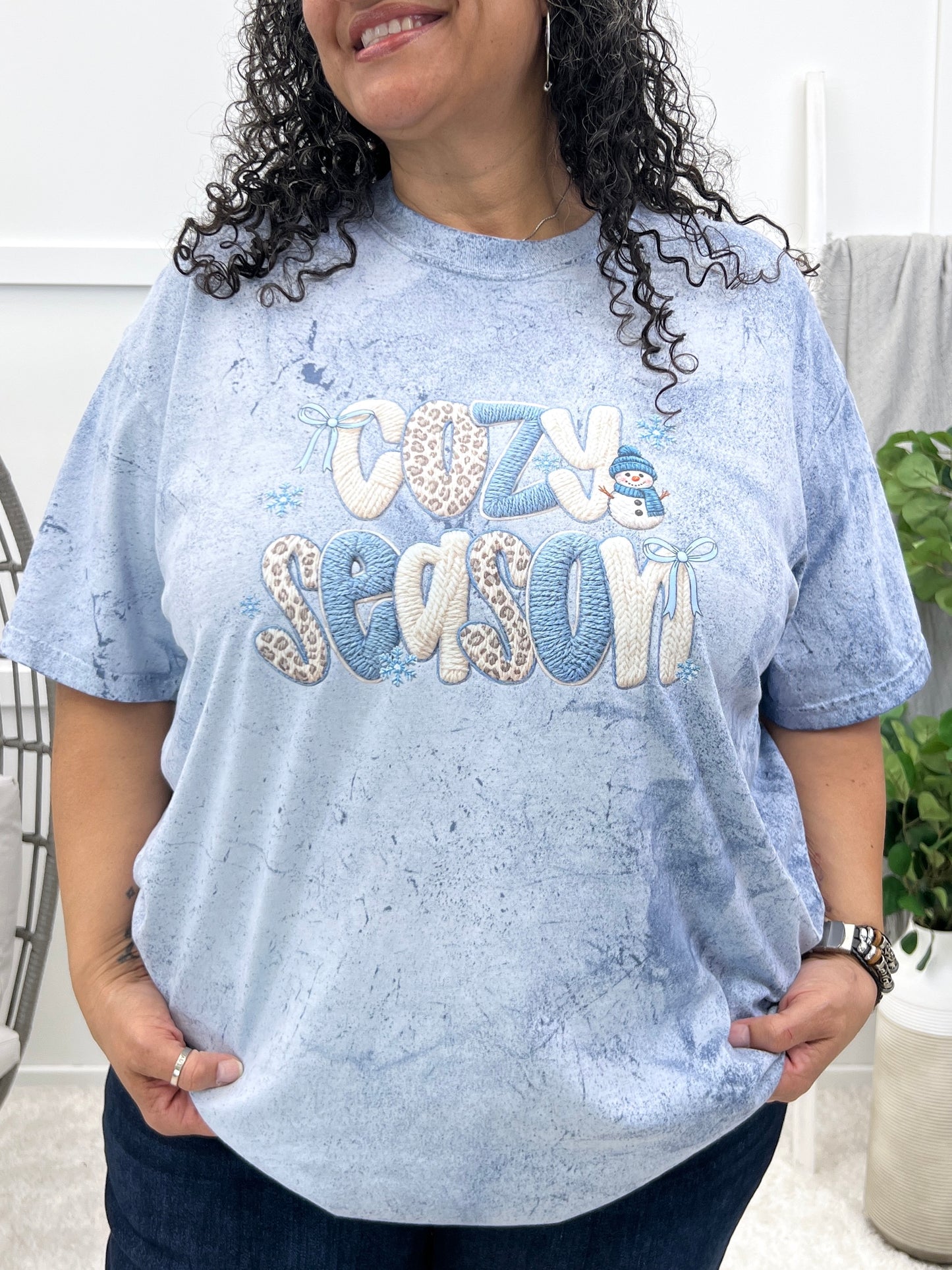 Cozy Season Knit Graphic Shirt