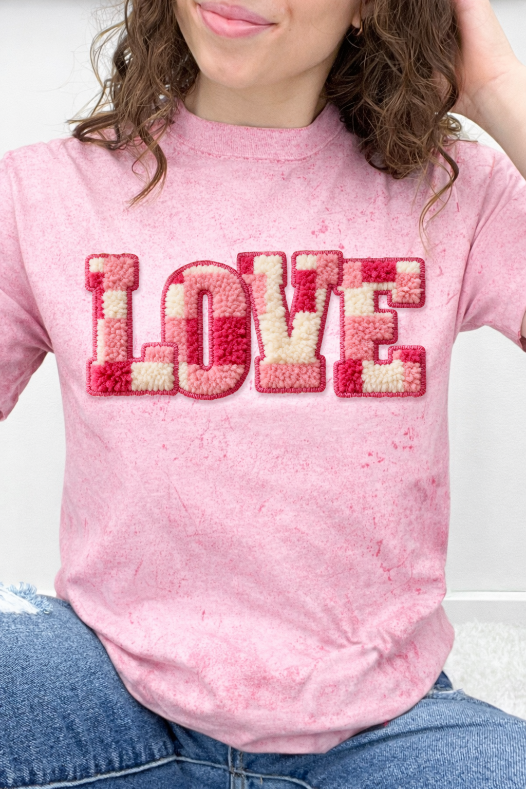 Faux Chenille LOVE Patch Graphic Collection