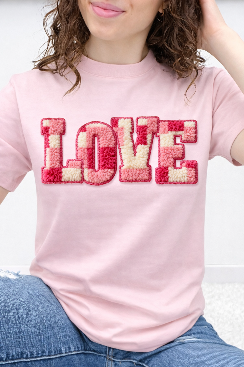Faux Chenille LOVE Patch Graphic Collection