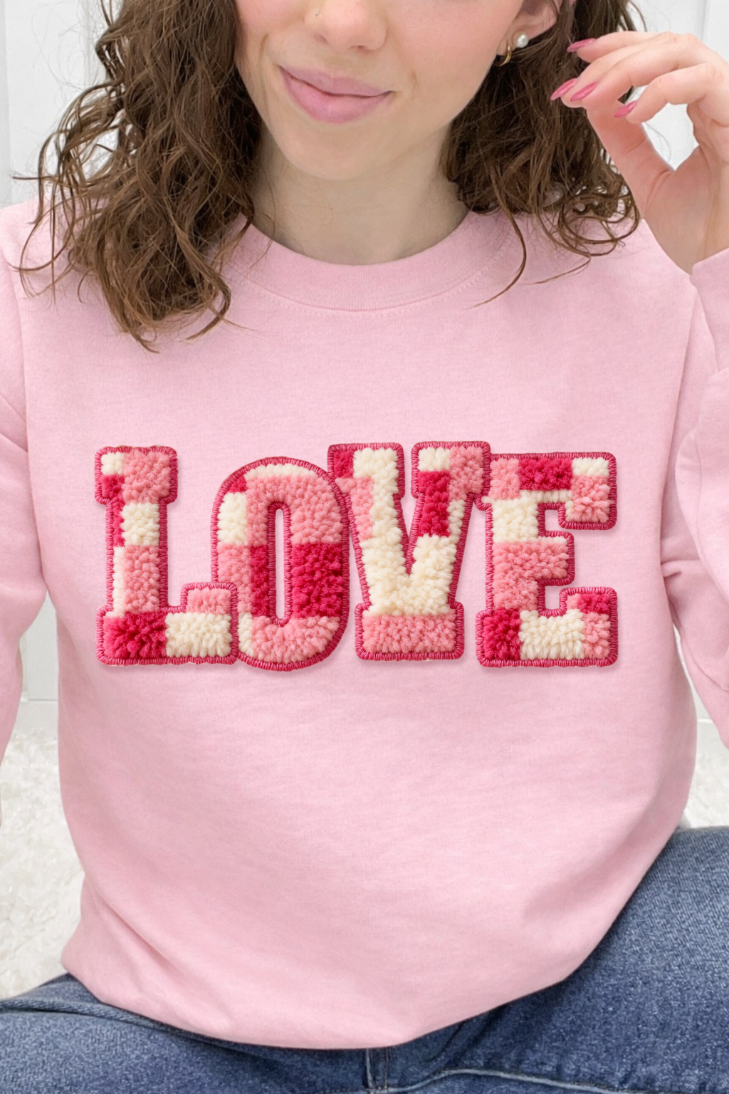Faux Chenille LOVE Patch Graphic Collection