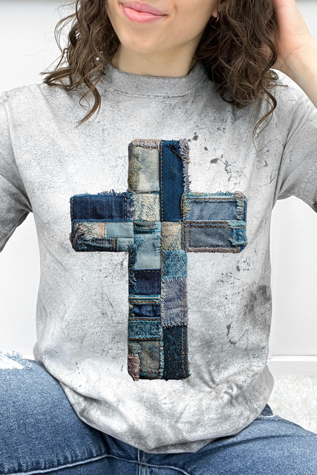 Denim Patchwork Cross Graphic Collection