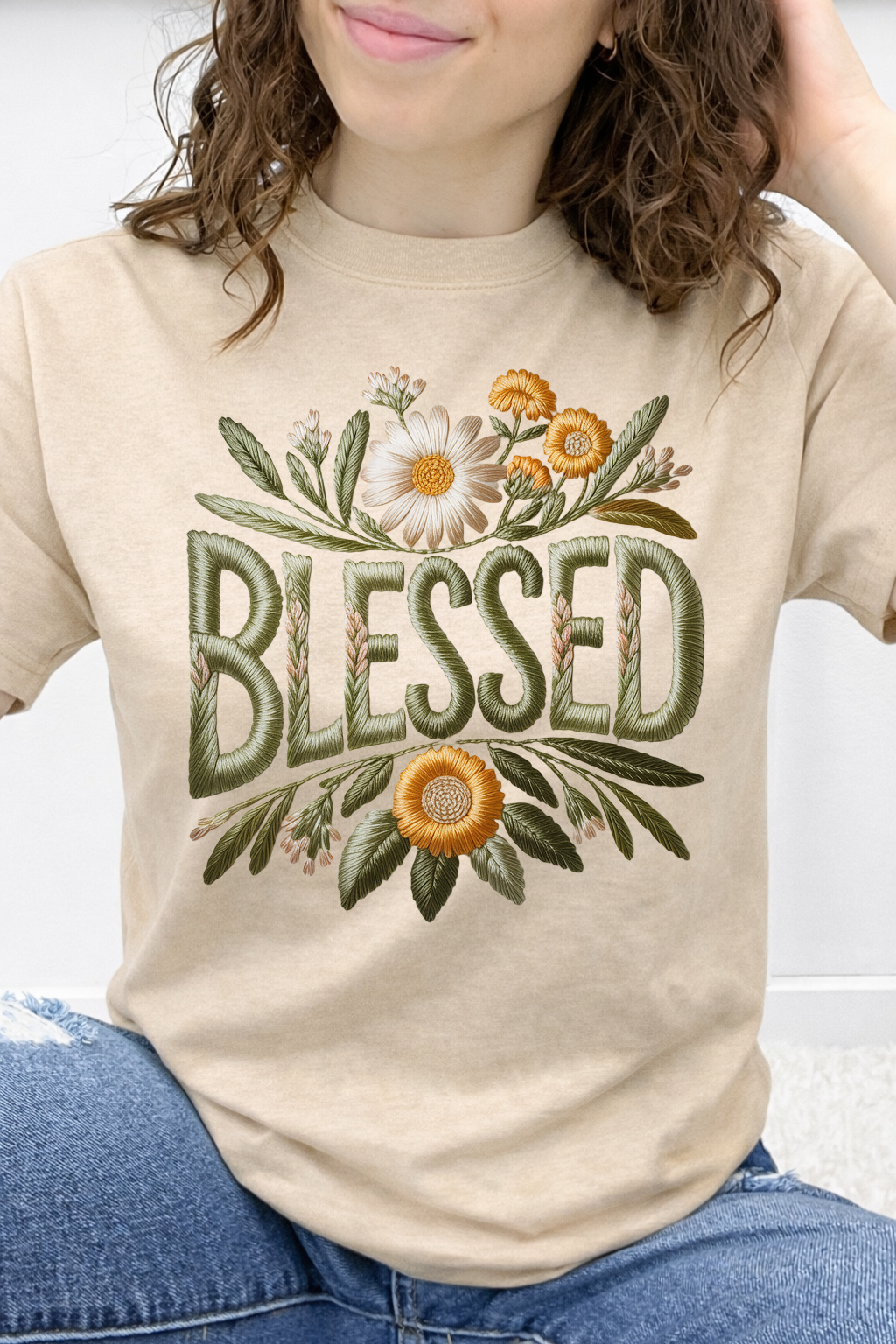 Blessed Faux Embroidery Graphic Collection