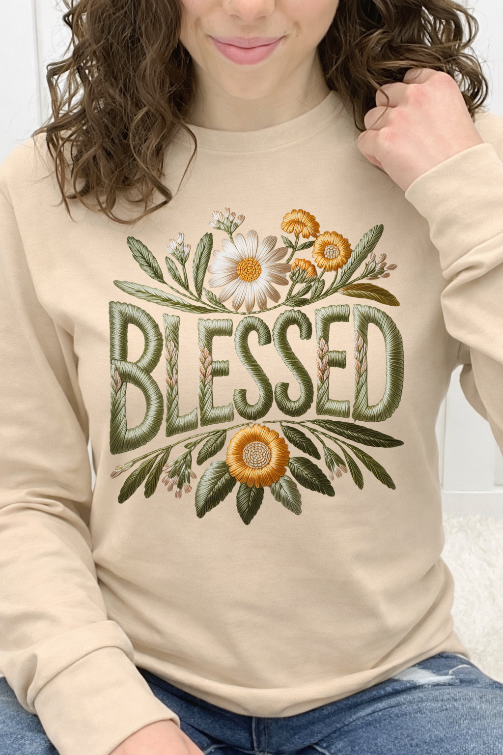 Blessed Faux Embroidery Graphic Collection