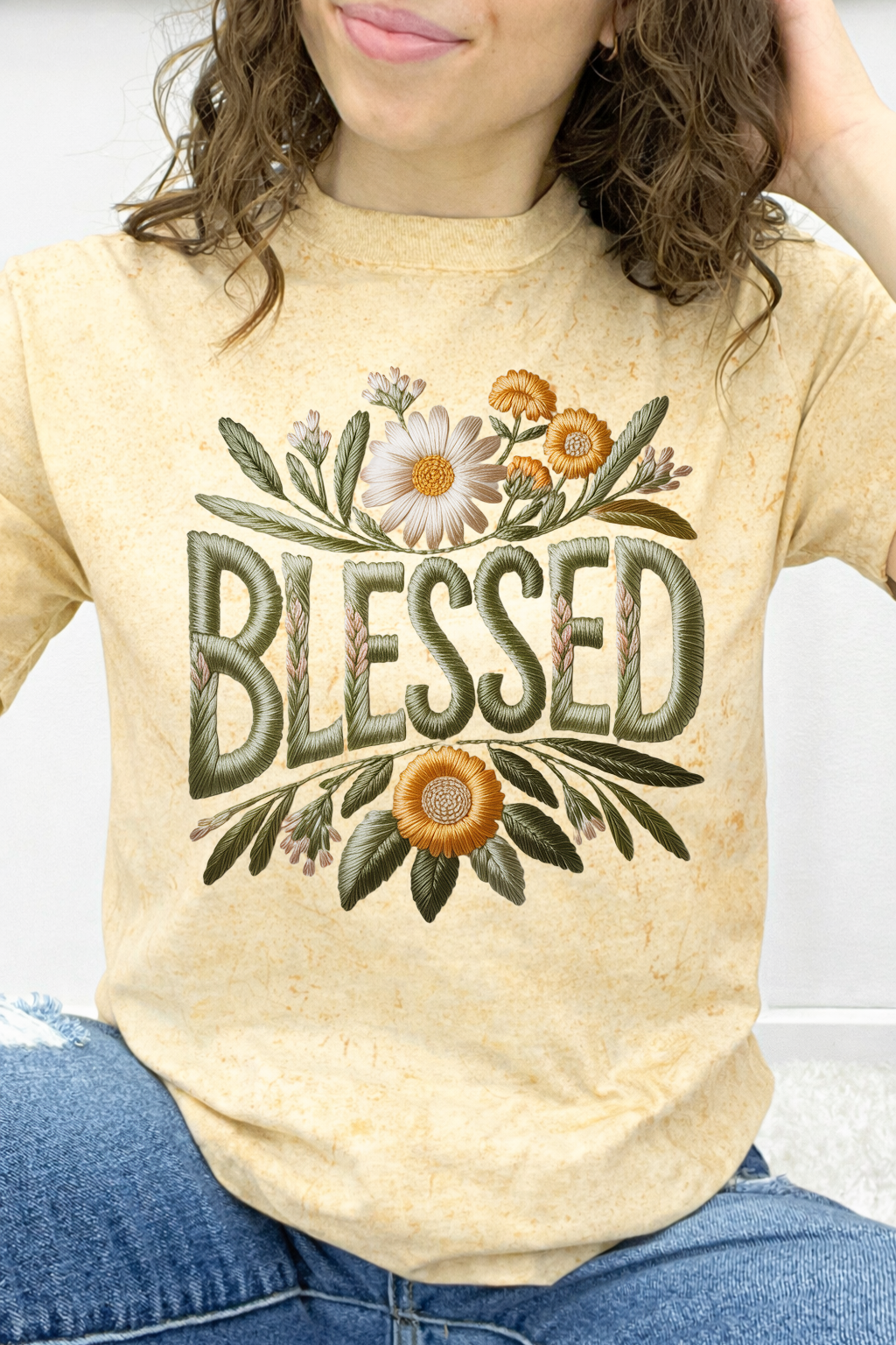 Blessed Faux Embroidery Graphic Collection