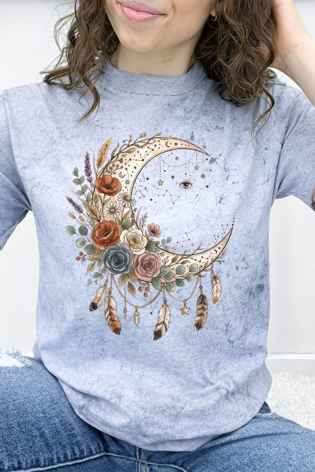 Boho Floral Moon Graphic Collection