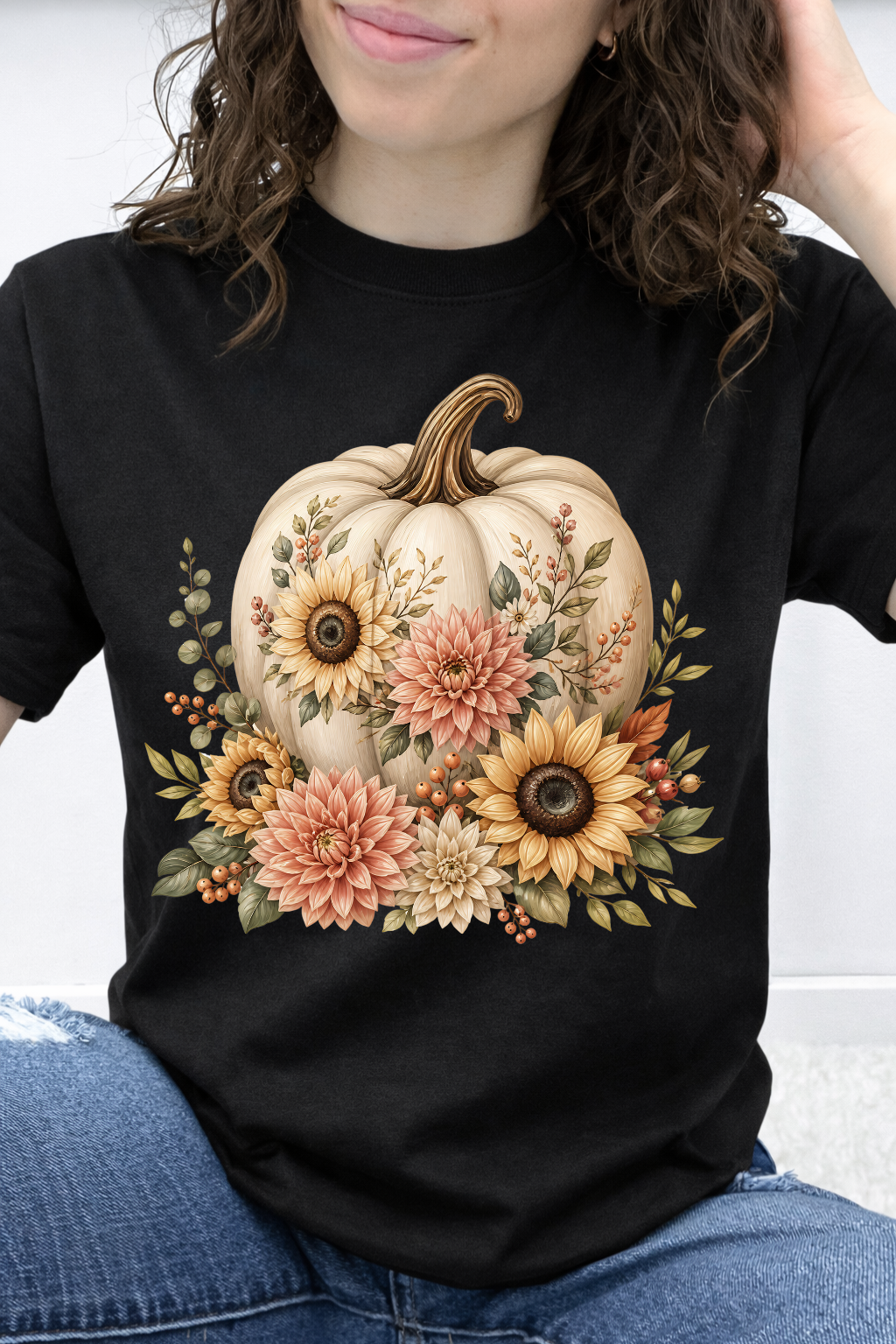 Floral Sunflower Pumpkin Graphic Collection