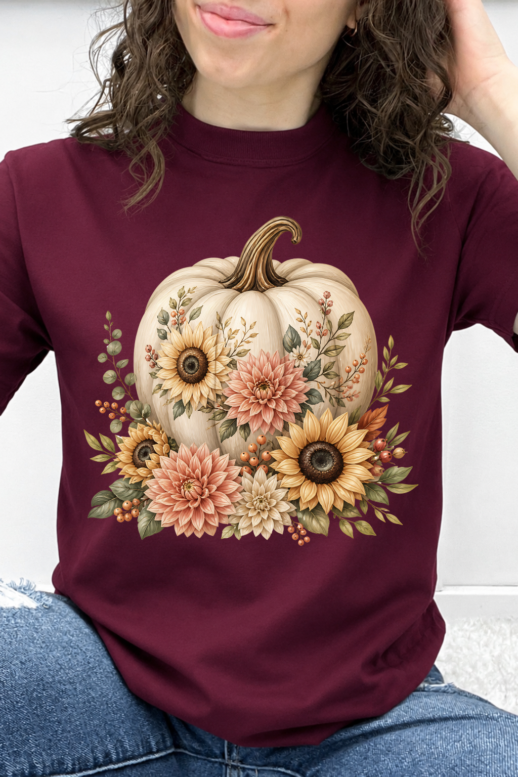 Floral Sunflower Pumpkin Graphic Collection