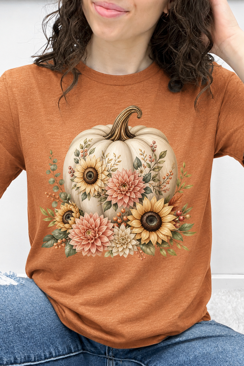 Floral Sunflower Pumpkin Graphic Collection