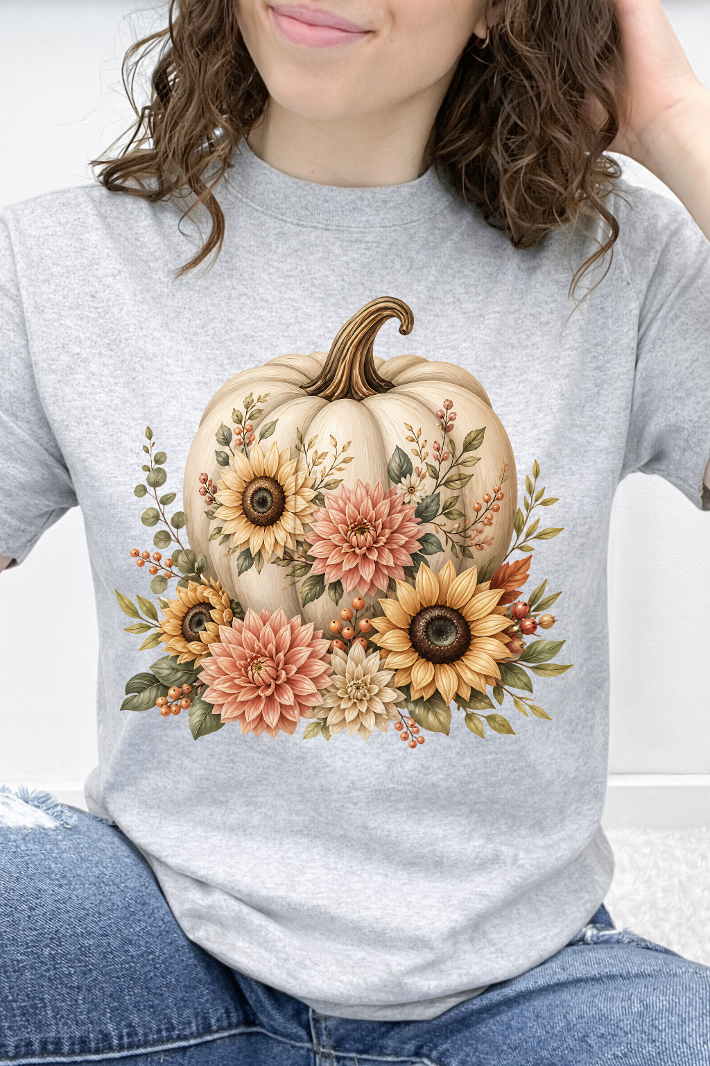 Floral Sunflower Pumpkin Graphic Collection