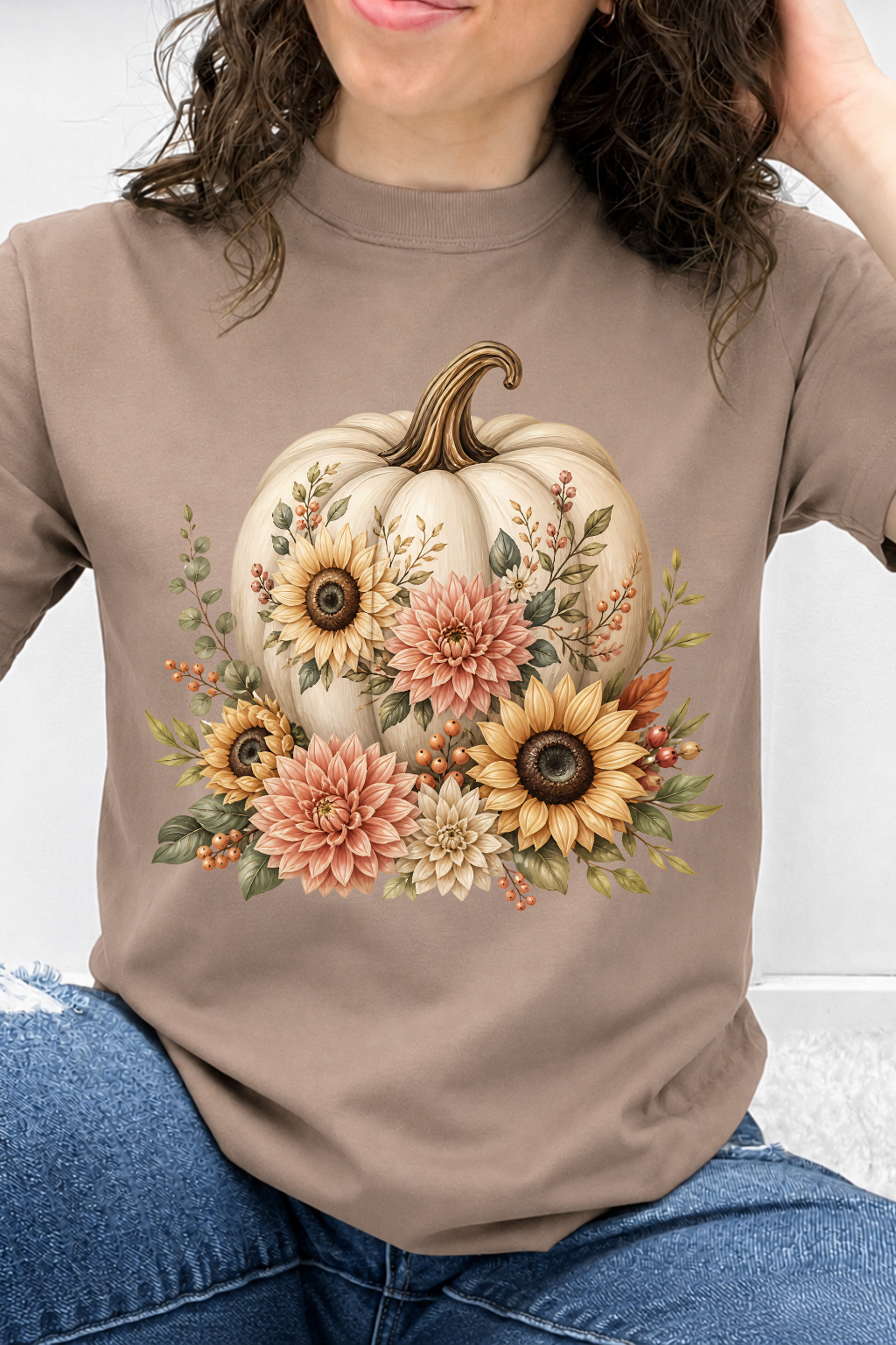 Floral Sunflower Pumpkin Graphic Collection