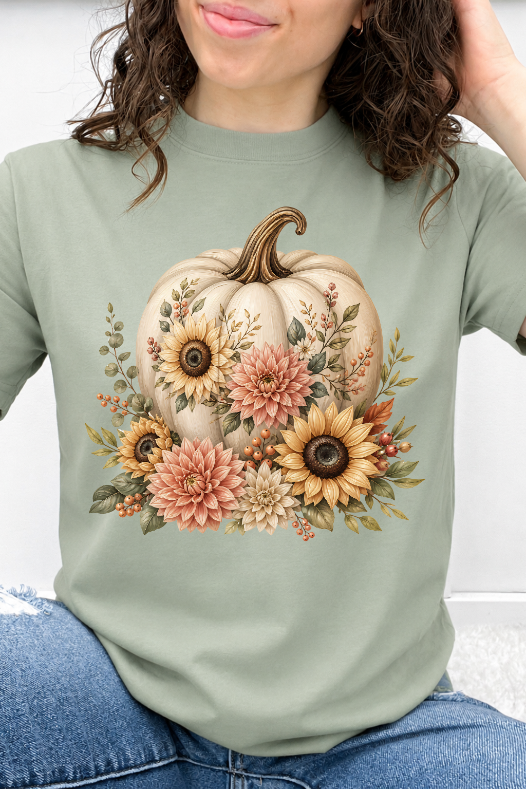 Floral Sunflower Pumpkin Graphic Collection