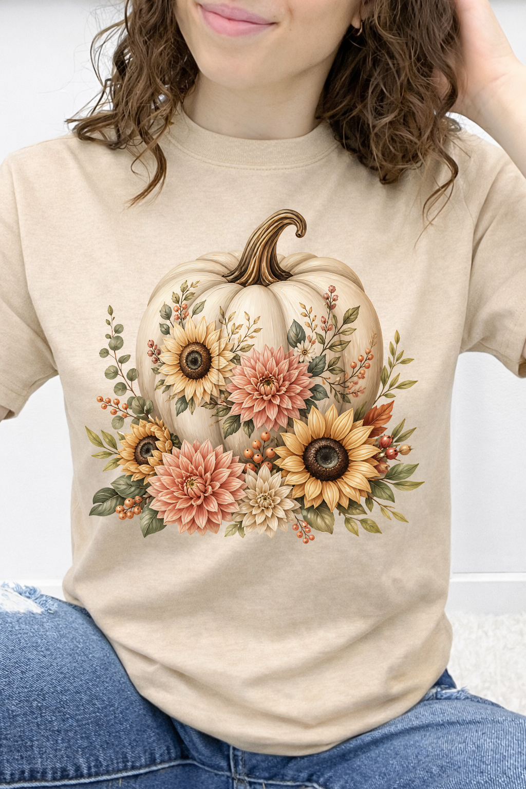 Floral Sunflower Pumpkin Graphic Collection
