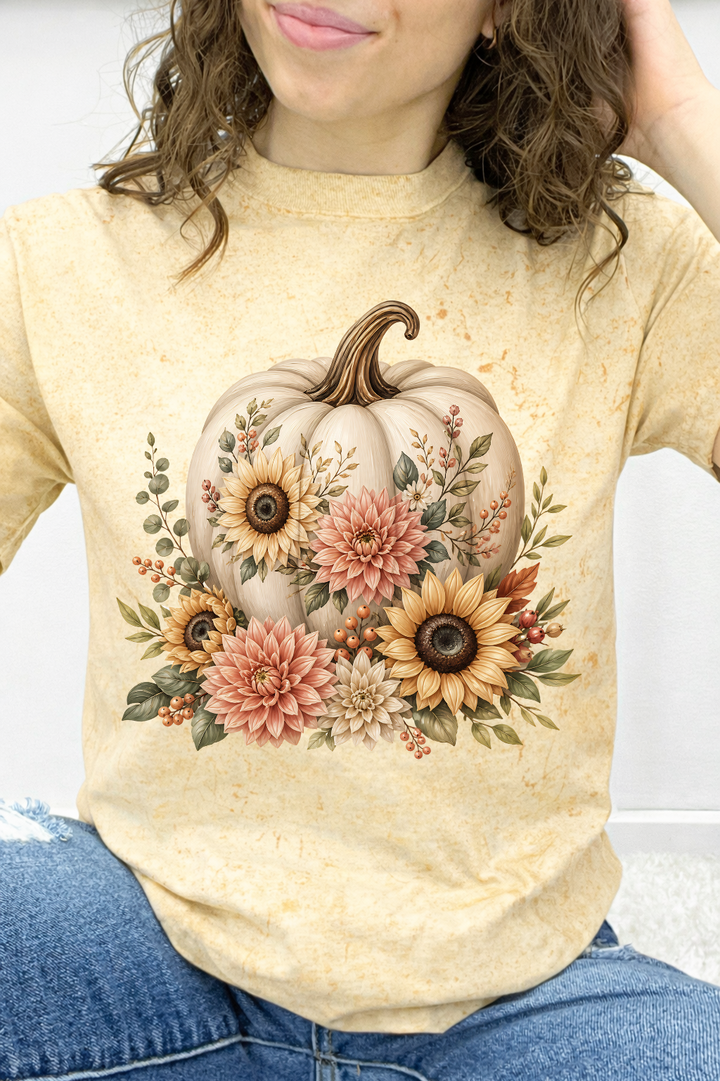 Floral Sunflower Pumpkin Graphic Collection