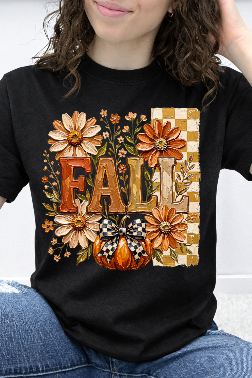 Painted Fall Pumpkin & Checker Graphic Collection