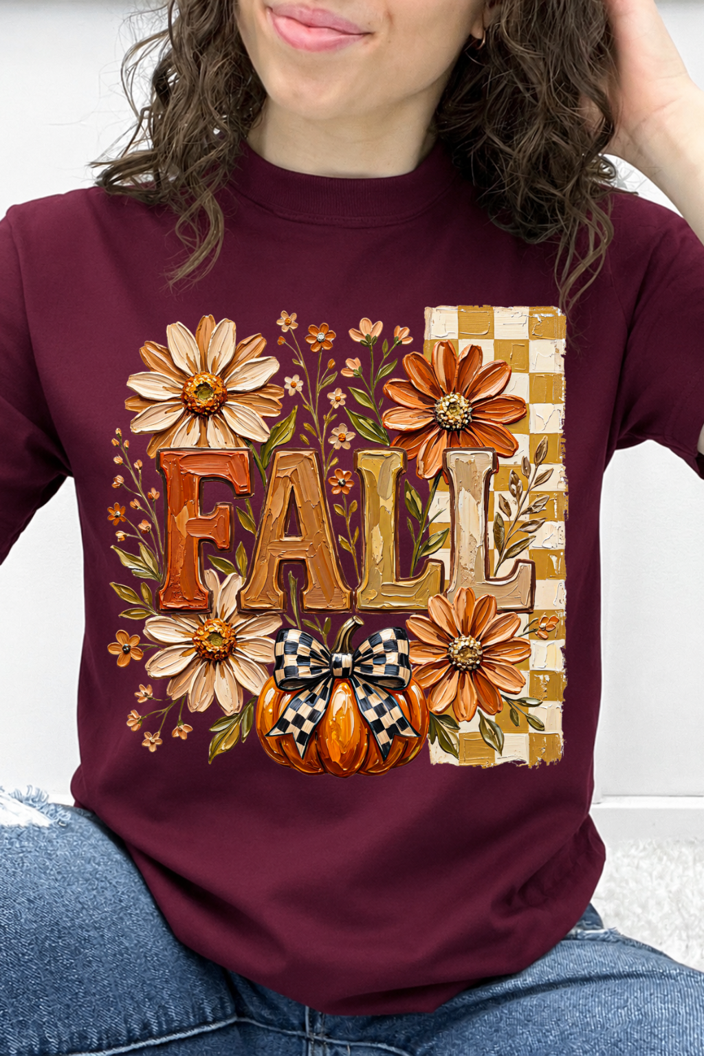 Painted Fall Pumpkin & Checker Graphic Collection