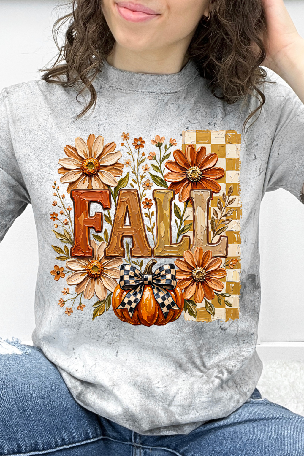 Painted Fall Pumpkin & Checker Graphic Collection