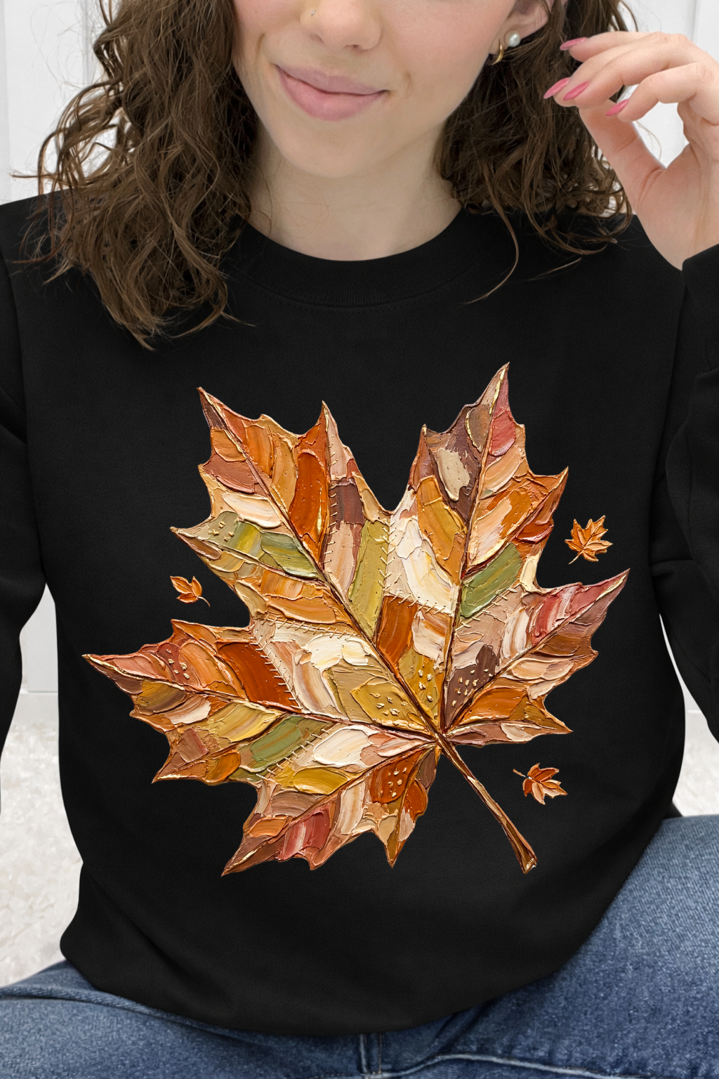 Painted Patchwork Maple Leaf Graphic Collection