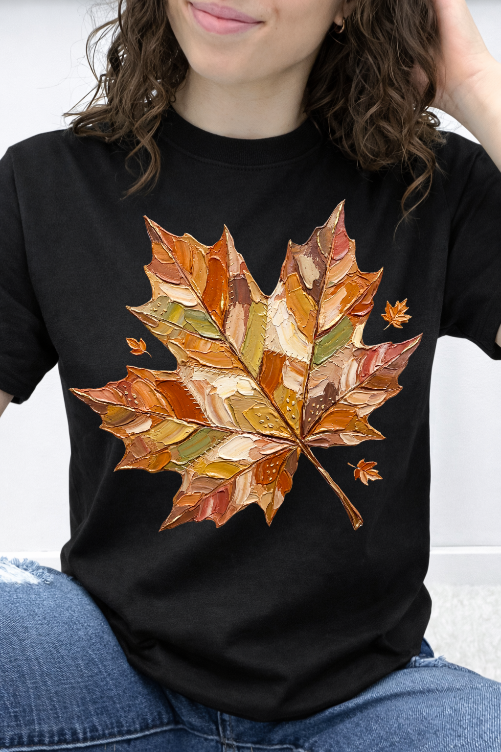 Painted Patchwork Maple Leaf Graphic Collection
