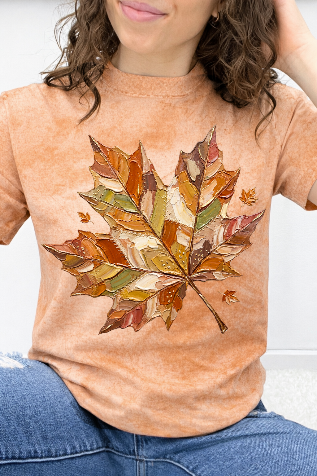 Painted Patchwork Maple Leaf Graphic Collection