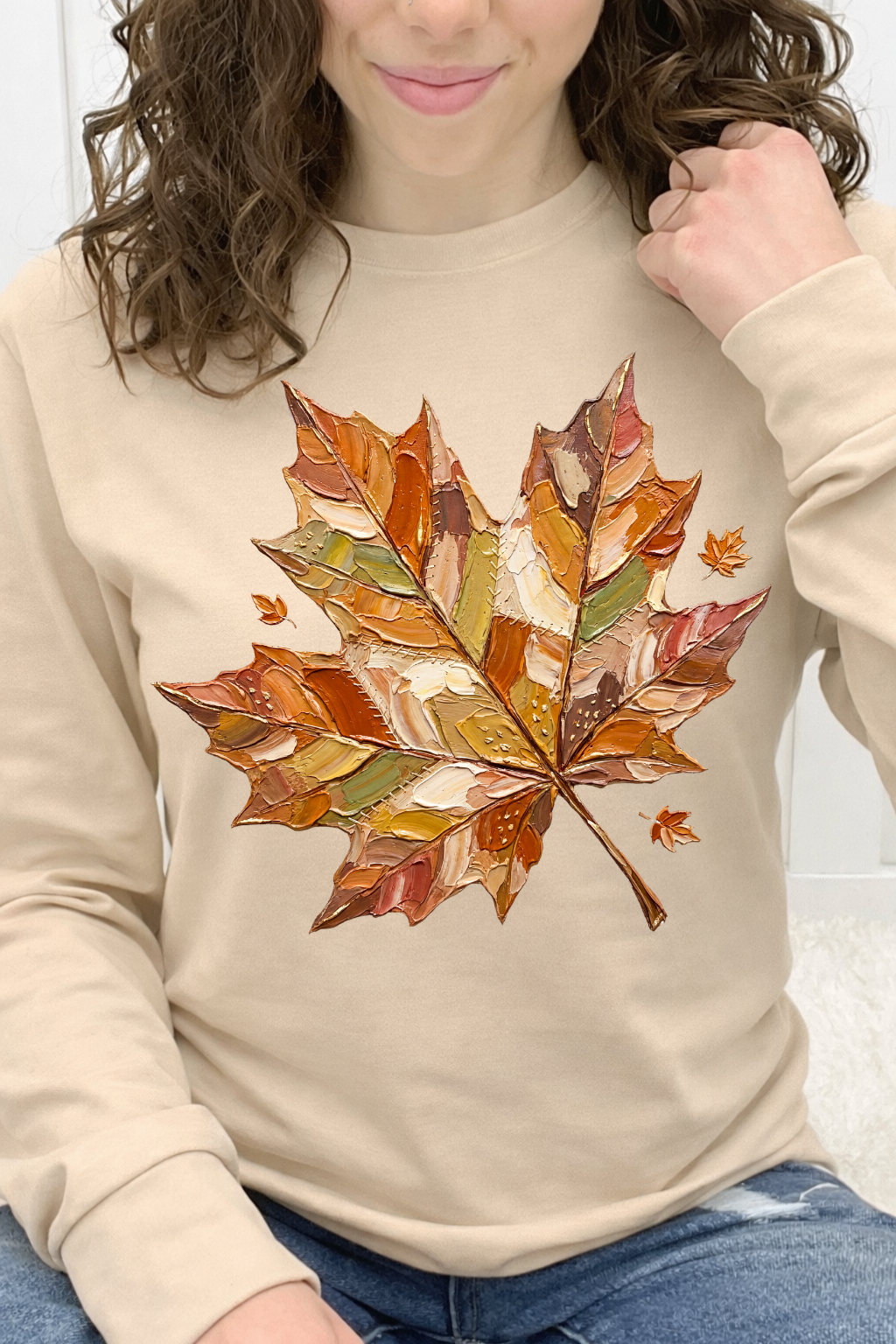 Painted Patchwork Maple Leaf Graphic Collection