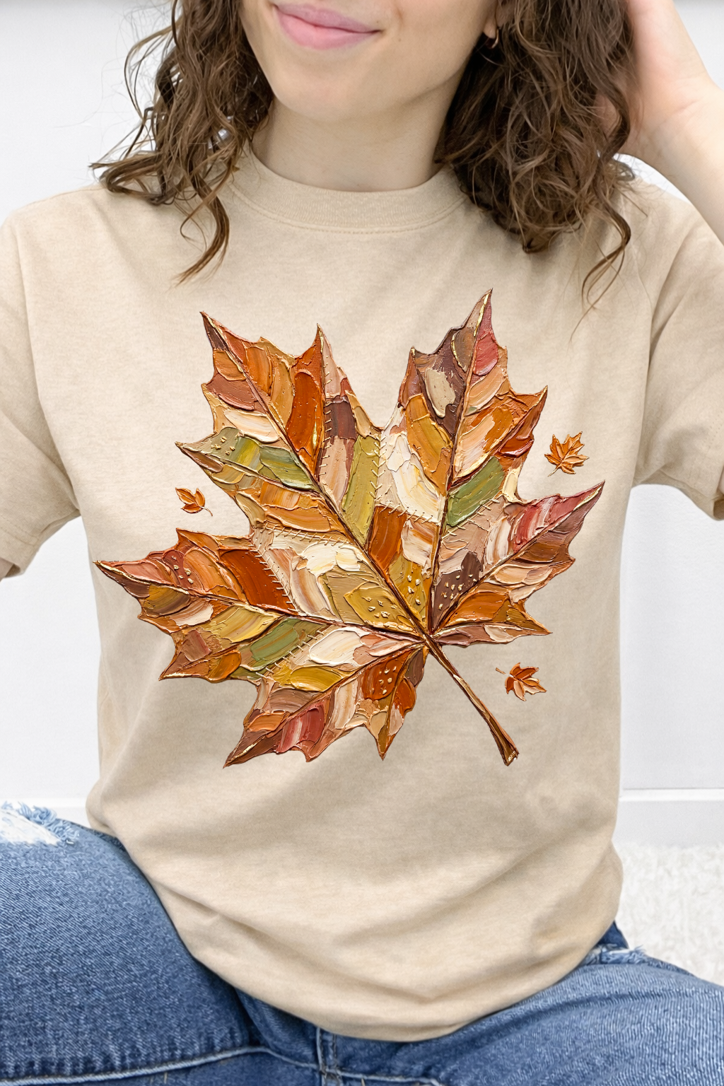 Painted Patchwork Maple Leaf Graphic Collection
