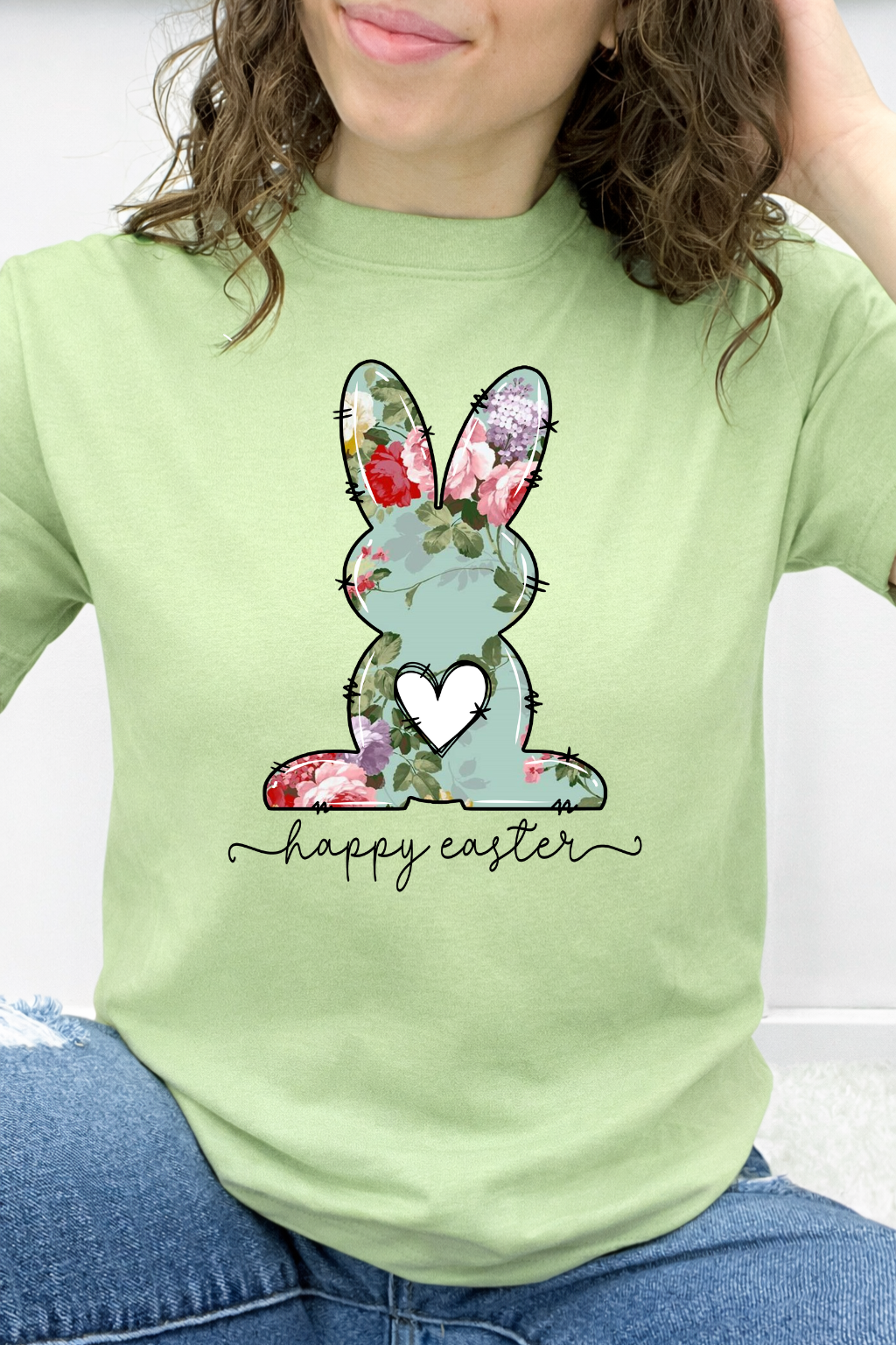 Happy Easter Floral Bunny Graphic Collection