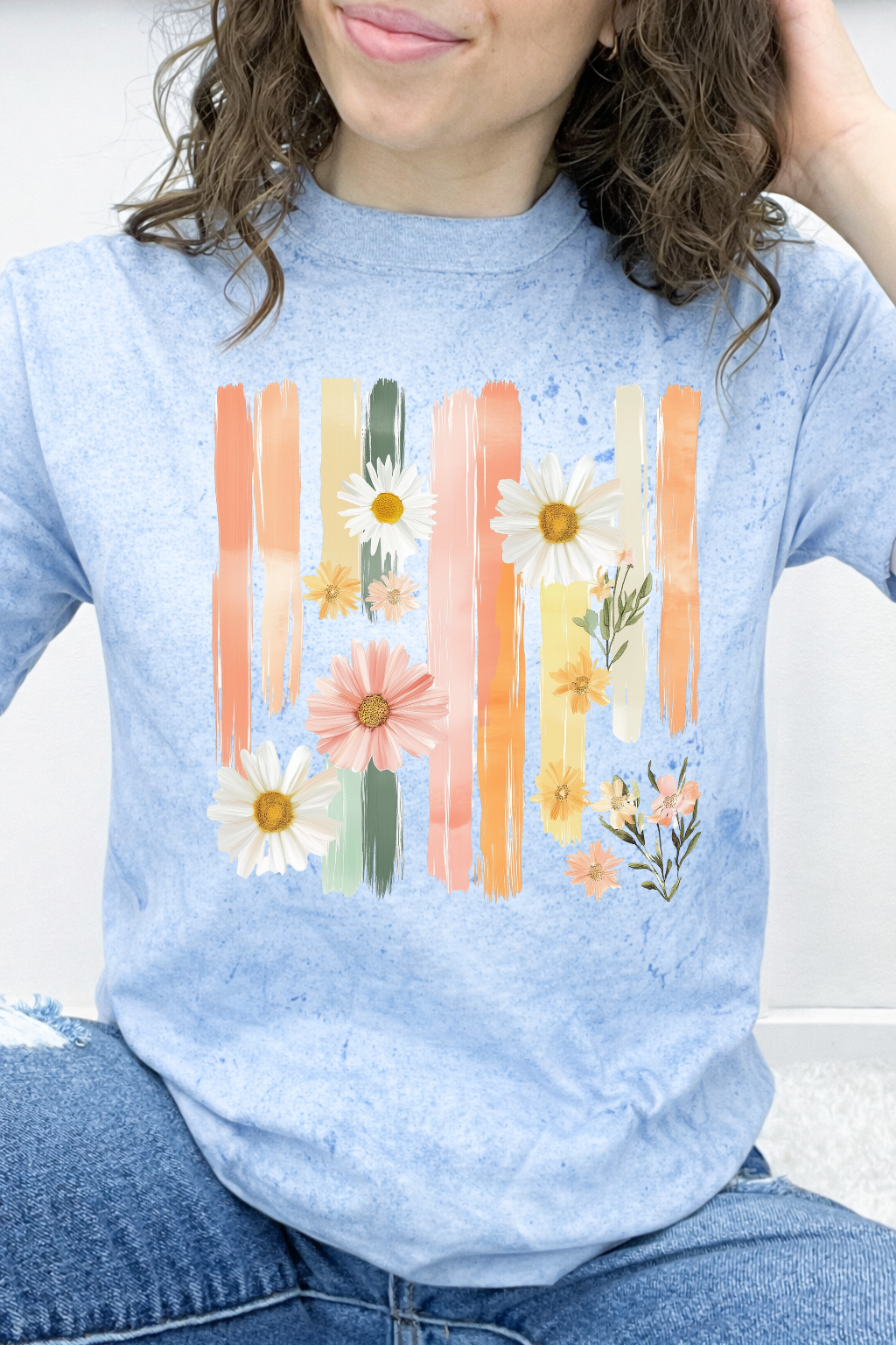 Painted Daisies & Brushstrokes Graphic Collection
