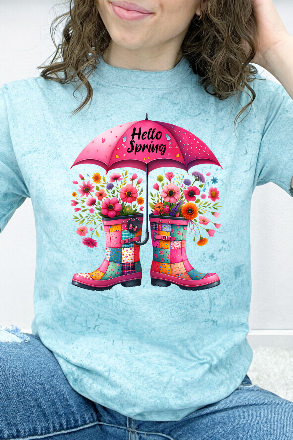 Hello Spring Boots & Blooms Graphic Collection