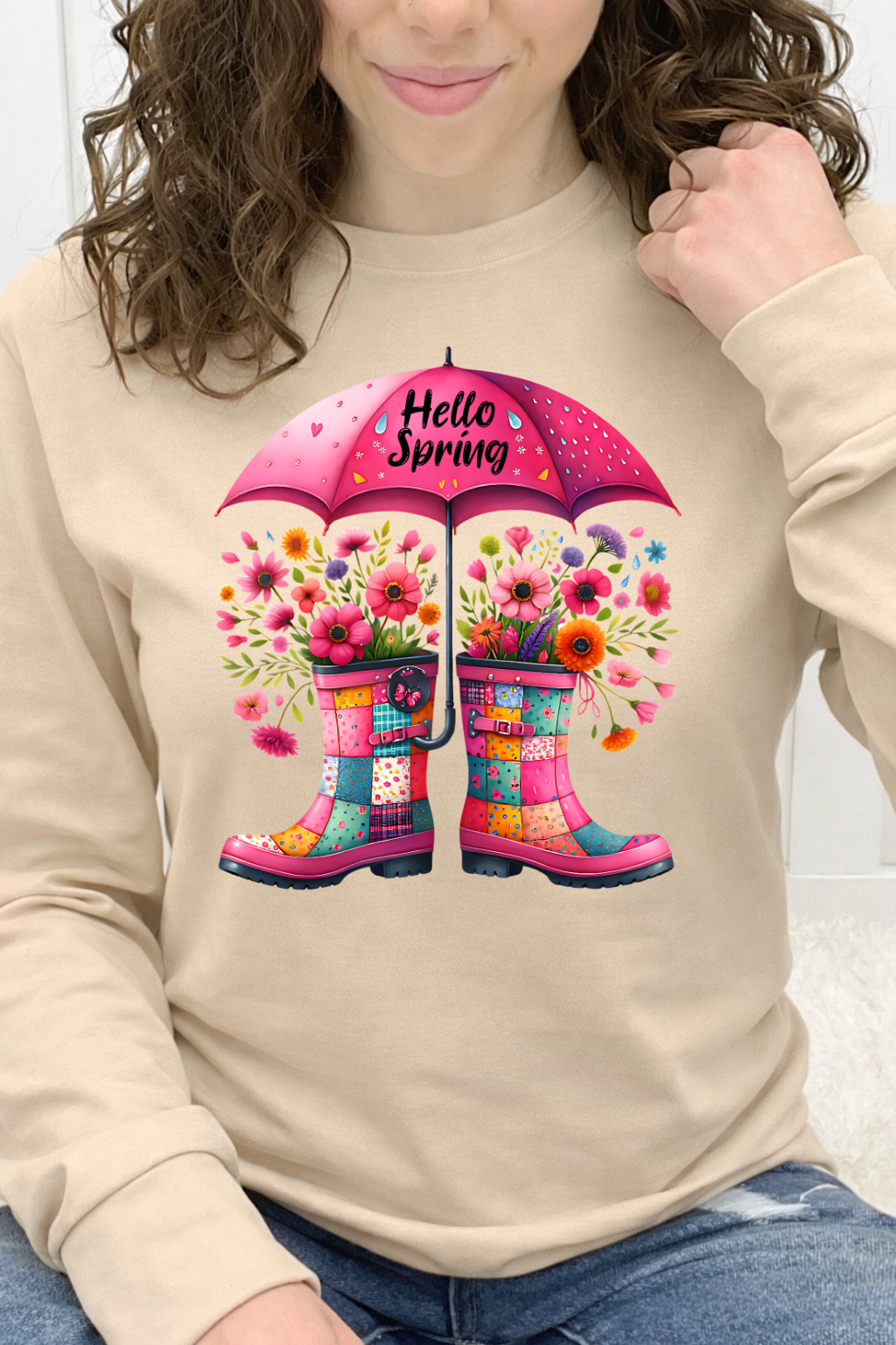 Hello Spring Boots & Blooms Graphic Collection