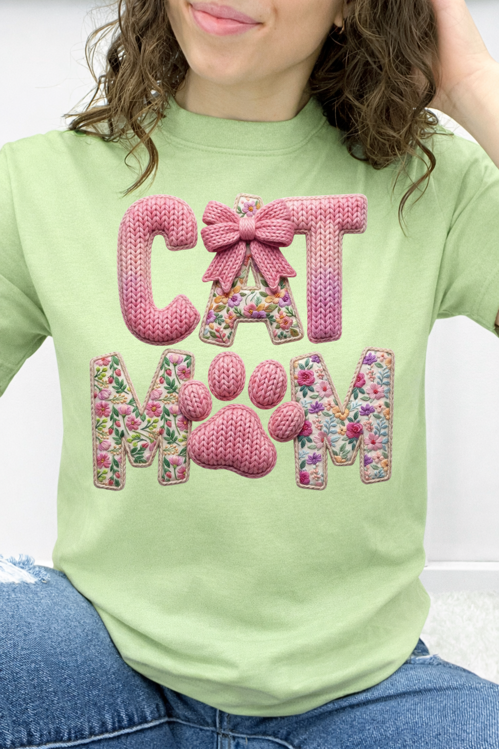 Cat Mom Paw & Bow Graphic Collection