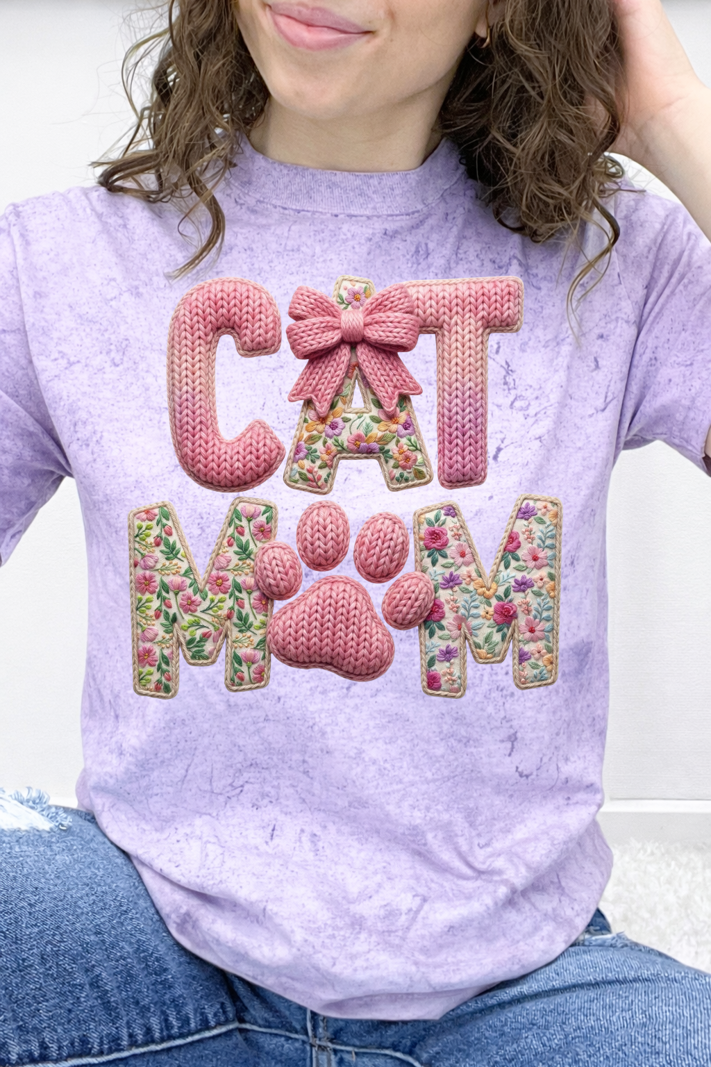 Cat Mom Paw & Bow Graphic Collection