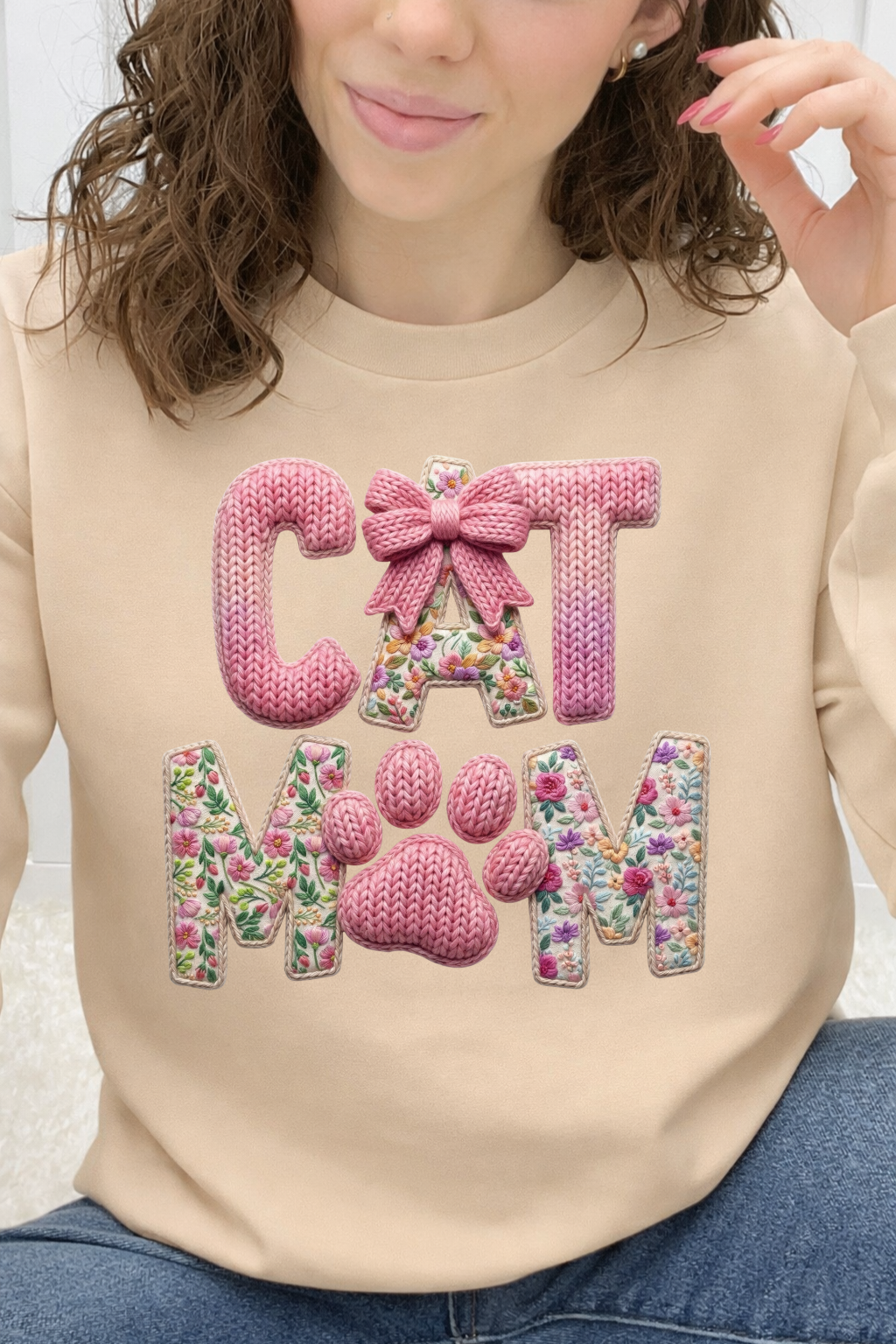 Cat Mom Paw & Bow Graphic Collection