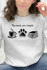 My Needs Are Simple -Coffee, Dog, Book Lover - Graphic Collection