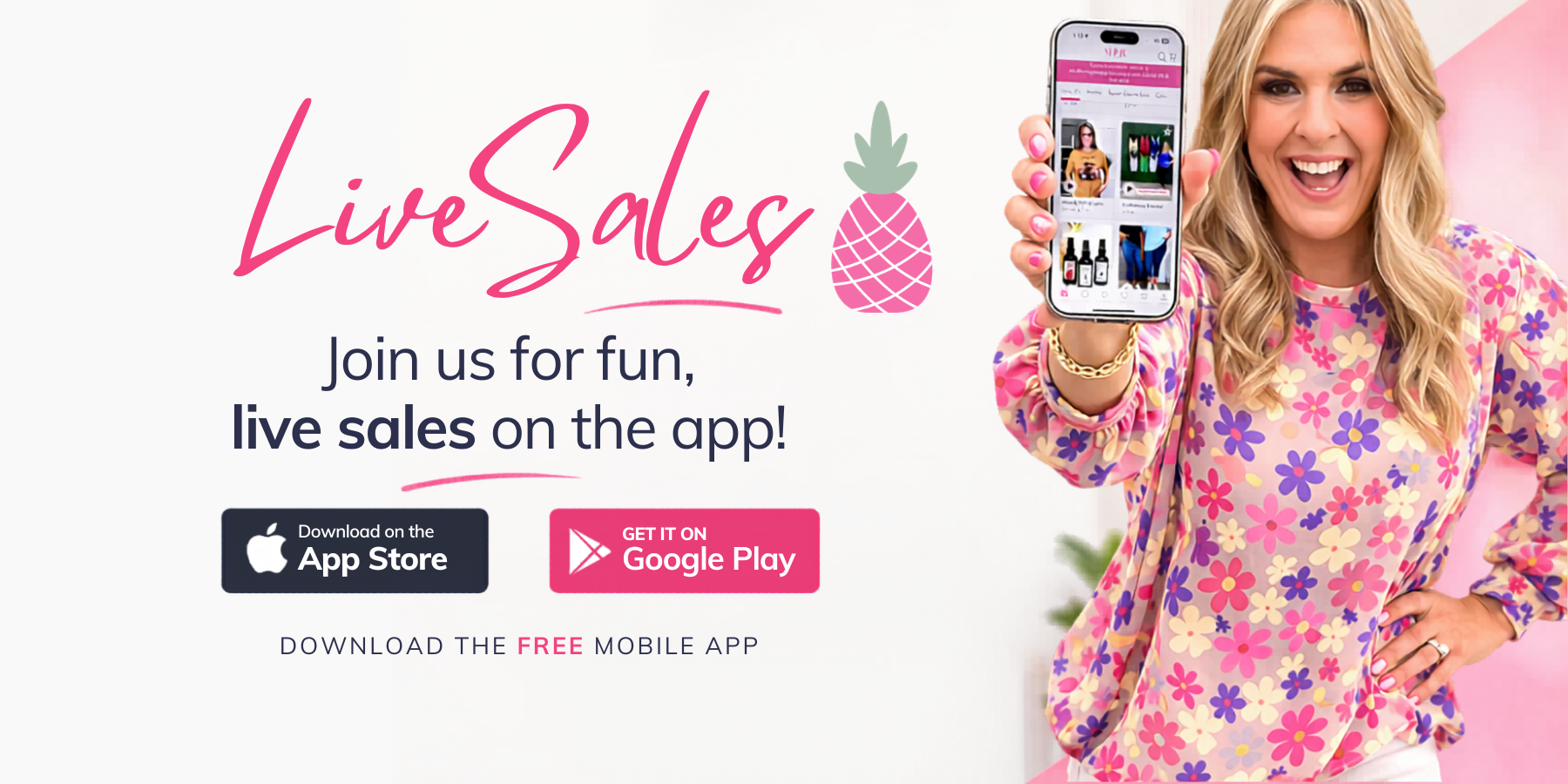 Join us for live sales!