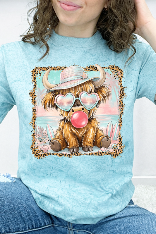 Beach Bum Highland Cow Graphic Collection