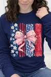 Navy Long Sleeve Tultex Tee