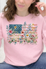 Floral American Flag w/ Wildflowers Graphic Collection