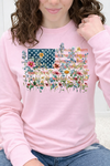 Pink Long Sleeve Gildan Tee