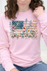 Floral American Flag w/ Wildflowers Graphic Collection