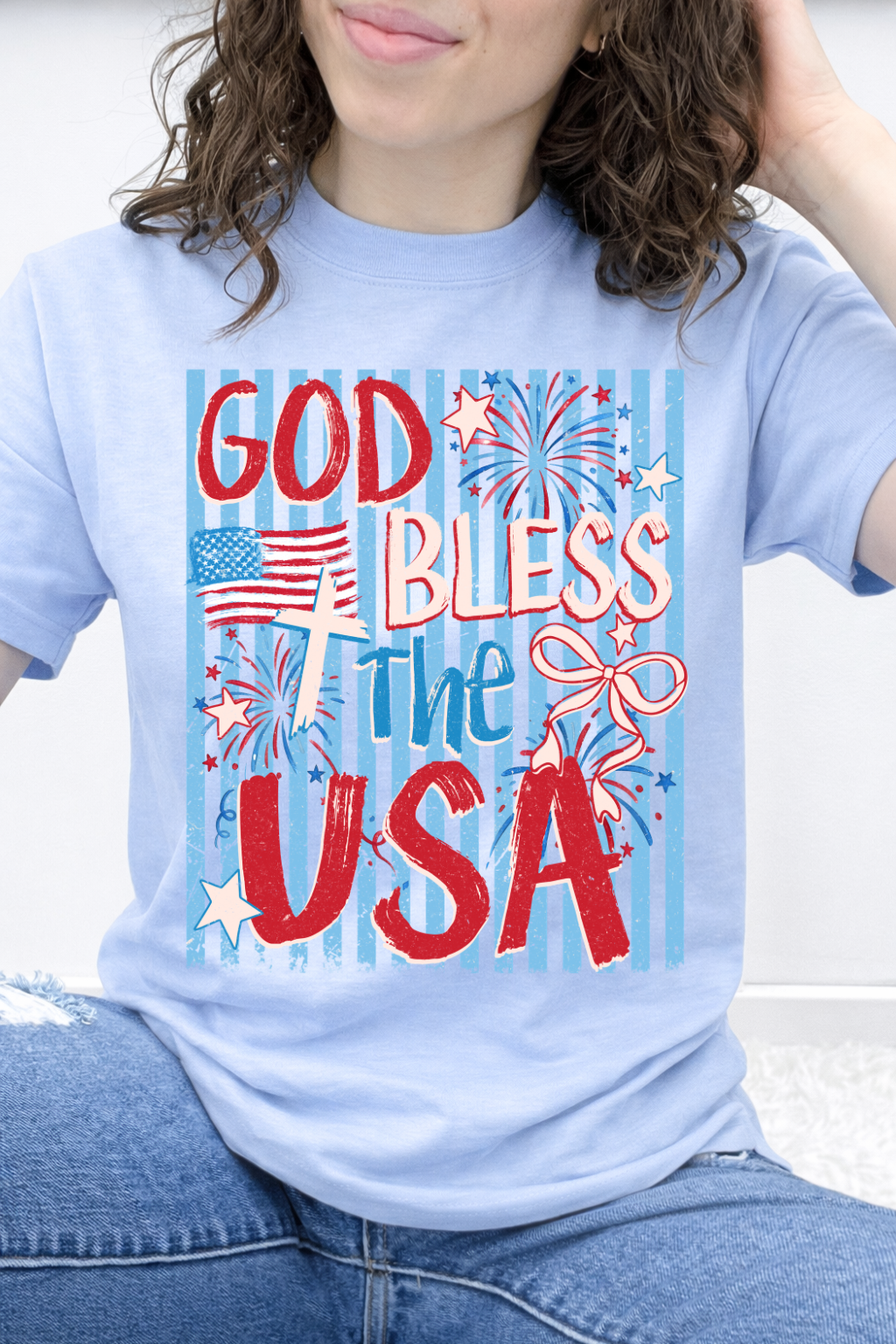 God Bless The USA Striped Graphic Collection