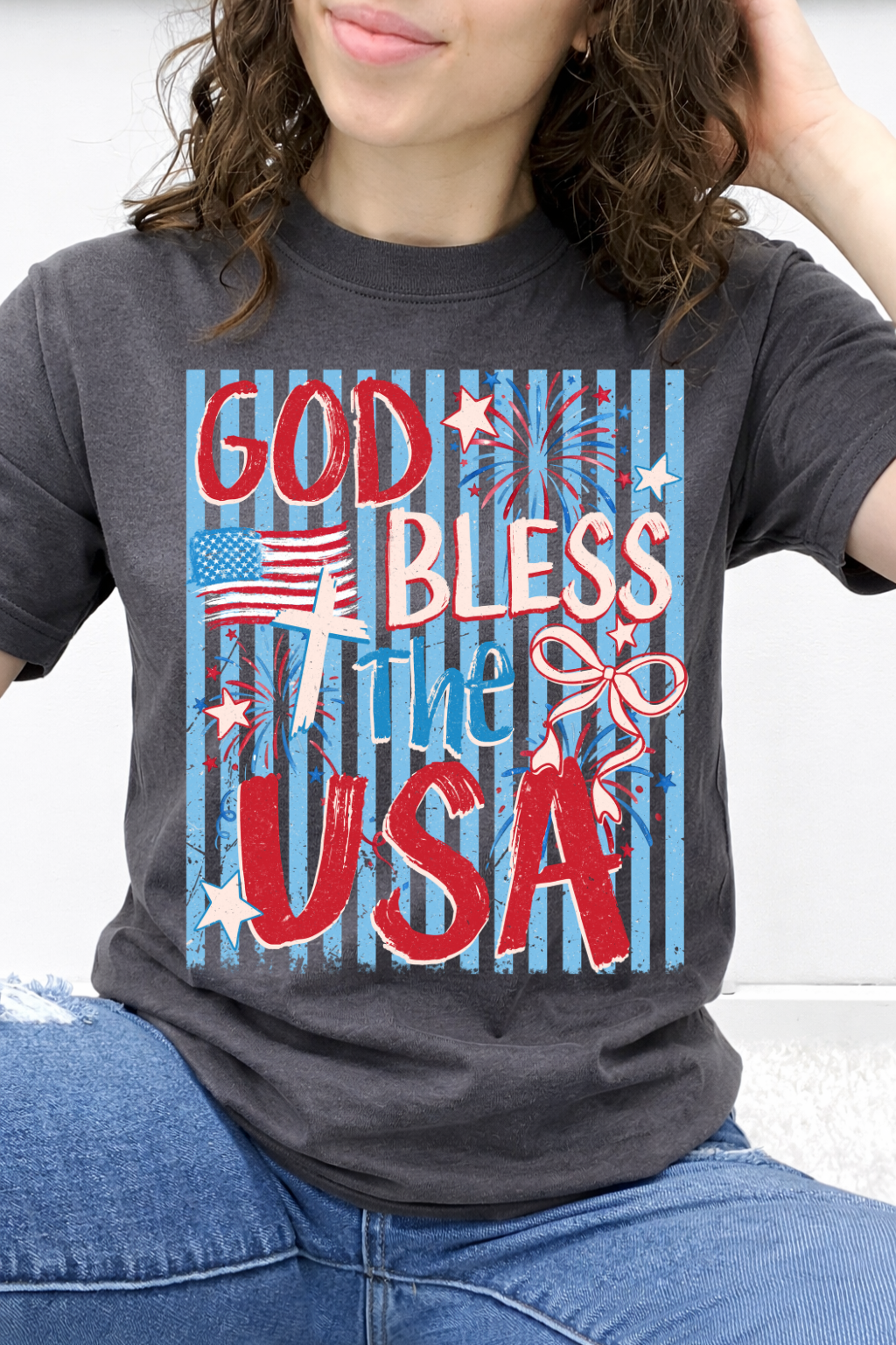 God Bless The USA Striped Graphic Collection