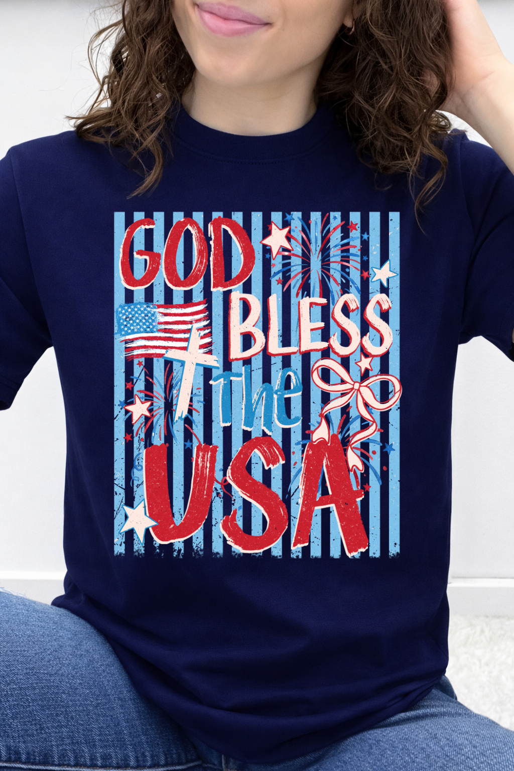 God Bless The USA Striped Graphic Collection