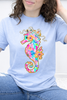 Vibrant Bloom Seahorse Graphic Collection