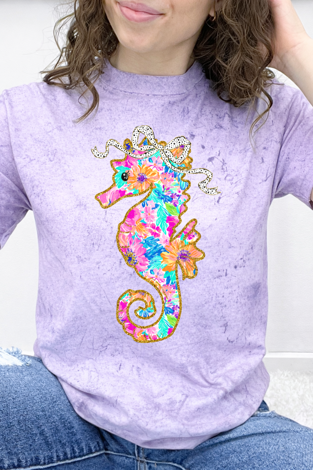 Vibrant Bloom Seahorse Graphic Collection