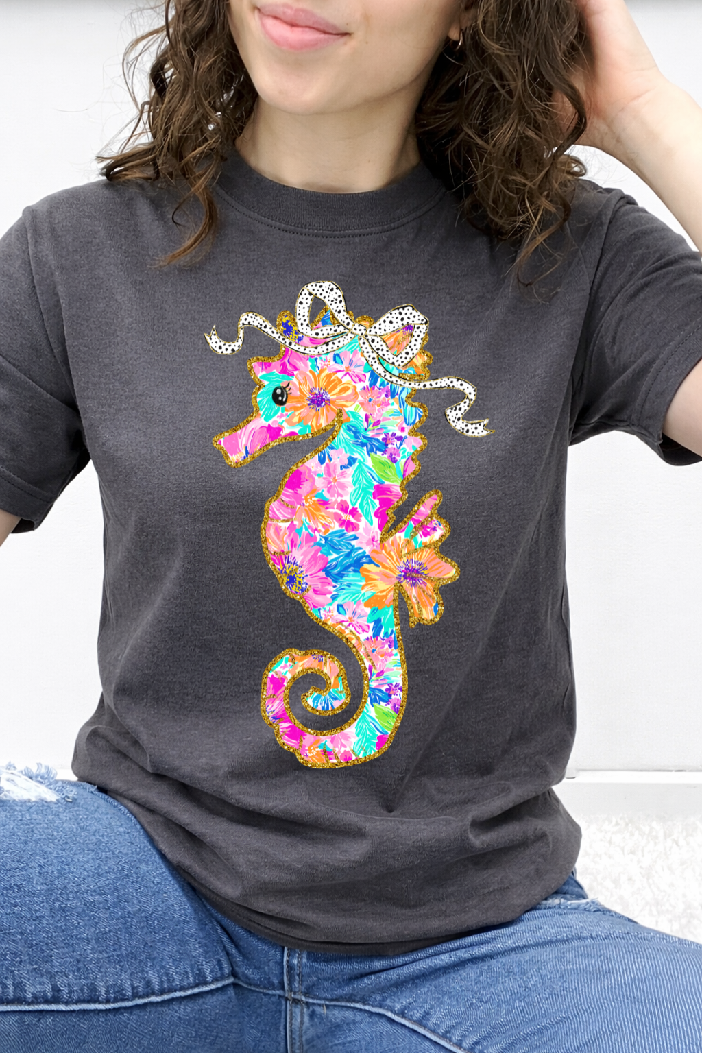 Vibrant Bloom Seahorse Graphic Collection