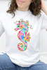 Vibrant Bloom Seahorse Graphic Collection