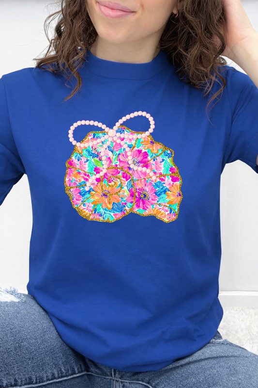Pearl Bow Floral Conch Shell Graphic Collection